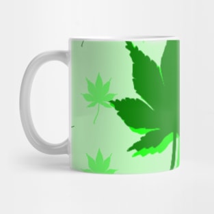 green leaves pattern design background Mug